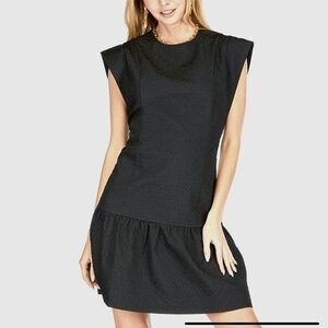 Jade  Karen Fit Flounce Hem Black Dress